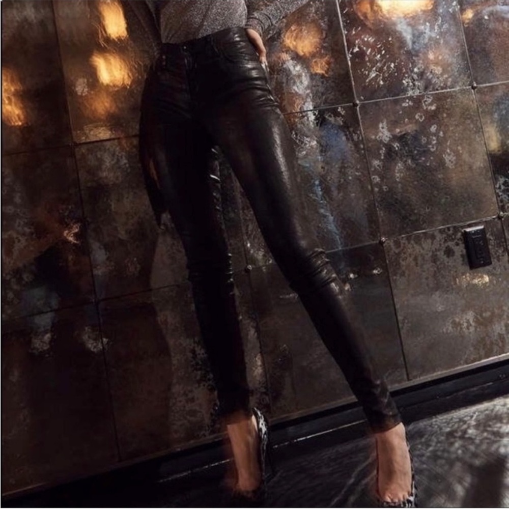 J brand 100% Lamb leather skinny trousers stretch